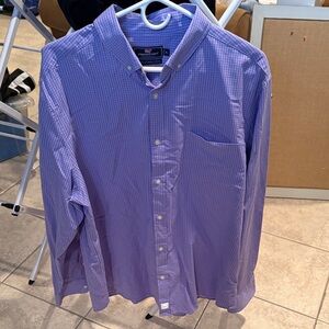 Vineyard Vines Men's Lavender Checkered Shirt